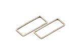 Silver Rectangle Connector, 24 Antique Silver Plated Brass Rectangle  Connectors (9x24x0.8mm) D0329 H0665