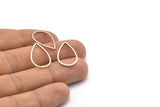 Silver Drop Connector, 25 Antique Silver Plated Brass Drop Connectors (14x22x1mm) Bs 1139 H0705