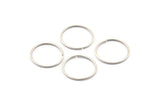 Wire Ear Hoops, 48 Antique Silver Plated Brass Wire Hoops, Earring Findings (15x0.8mm) E107 H0703