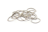 Silver Marquise Ring, 25 Antique Silver Plated Brass Oval Faceted Ring, Connector, Charms (21x13x0.90mm) N0534 H0623