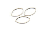 Silver Marquise Ring, 25 Antique Silver Plated Brass Oval Faceted Ring, Connector, Charms (21x13x0.90mm) N0534 H0623