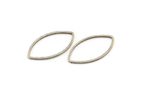 Silver Marquise Ring, 25 Antique Silver Plated Brass Marquise Ring, Connector, Charms (14x25x0.9mm) D0064 H0648