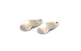 Silver Wavy Charm, 12 Antique Silver Plated Brass Wavy Charms With 1 Hole (21x10x0.80mm) D0582 H0747