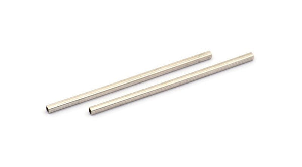 Geometric Tube Beads, 12 Antique Silver Plated Brass Huge Square Tubes (2x50mm) Bs 1571 H0681