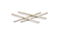 Geometric Tube Beads, 12 Antique Silver Plated Brass Huge Square Tubes (2x50mm) Bs 1571 H0681