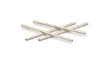 Geometric Tube Beads, 12 Antique Silver Plated Brass Huge Square Tubes (2x50mm) Bs 1571 H0681