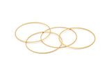 Gold Circle Connectors, 8 Gold Plated Brass Circle Connectors (50X0.8mm) Bs-1111 Q0181