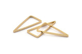 Gold Triangle Ring, 6 Gold Plated Brass Open Triangles, Charms, Findings (30x33x15mm) Bs 1148 Q0367