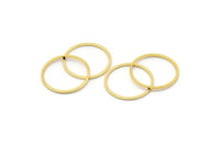 20mm Circle Connectors, 12 Gold Plated Brass Circle Connectors (20x1x1mm) Bs 1094 Q0418
