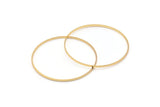 Gold Circle Connectors, 2 Gold Plated Brass Circle Connectors (55x0.75x1.8mm) BS 1073 Q0623
