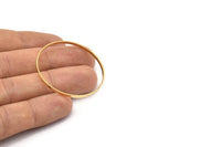 Gold Circle Connectors, 2 Gold Plated Brass Circle Connectors (40x0.75x2mm) BS 1071 Q0620