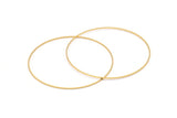 Gold Circle Connectors, 6 Gold Plated Brass Circle Connectors (70x0.9x0.8mm) BS 2326 Q0596