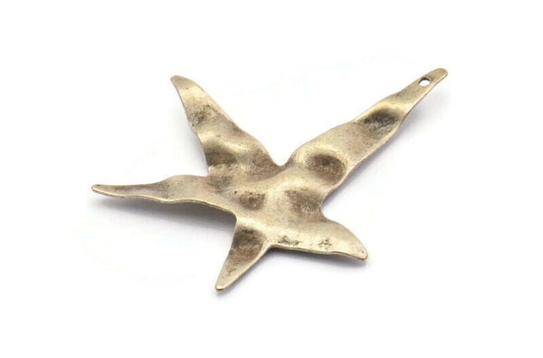 Gümüş Yıldız Tılsımı, 1 Delikli 6 Antik Gümüş Kaplama Pirinç Uzun Yıldız Tılsımı, Küpeler, Kolye Uçları, Bulgular (42x32x0,50 mm) D0793 H0833