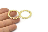 Brass Circle Blank, 2 Raw Brass Circle Blanks, Brass Round, Stamping Blanks, Findings (33x1.2mm) N1627