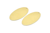 Brass Oval Charm, 8 Raw Brass, Brass Charms, Brass Oval Charms With 1 Hole (35x19x0.80mm) M02185