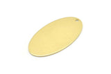 Brass Oval Charm, 8 Raw Brass, Brass Charms, Brass Oval Charms With 1 Hole (35x19x0.80mm) M02185