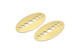 Brass Oval Blank, 8 Raw Brass, Brass Blanks, Brass Oval Moon Phases Blanks (35x19x0.80mm) M02198