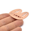 Copper Oval Blank, 8 Raw Copper, Copper Blanks, Copper Oval Moon Phases Blanks (35x19x0.80mm) M02176