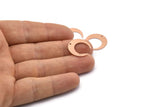Copper Moon Charm, 10 Raw Copper Crescent Moon Charms With 1 Hole (18x5x1mm) M02208