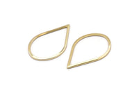 Gold Drop Connector, 8 Gold Plated Brass Drop Connectors (29x18x1mm) A1705 Q0664