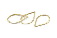 Gold Drop Connector, 8 Gold Plated Brass Drop Connectors (29x18x1mm) A1705 Q0664