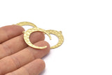 Brass Moon Charm, 8 Hammered Raw Brass Crescent Moon Charms With 1 Loop, Pendants, Earrings, Findings (28x29x1mm) M02167
