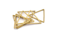 Brass Triangle Charm, 50 Raw Brass Open Triangle Ring Charms (24x1mm) Bs 1027