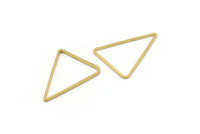Brass Triangle Charm, 50 Raw Brass Open Triangle Ring Charms (20x26x1mm) Bs 1026