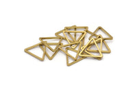 Brass Triangle Charm, 100 Raw Brass Open Triangle Ring Charms (12x0.8mm) BS 1022