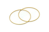 45mm Circle Connectors - 24 Raw Brass Circle Connectors (45x1x1mm) Bs 1084