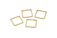 200 Raw Brass Square Connectors (14mm) Bs-1118