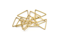 Boho Triangle Connector, 50 Raw Brass Triangles (20x20x20mm) Bs-1124