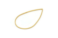 Brass Drop Connector, 24 Raw Brass Drop Connectors (38x25mm) Bs 1127