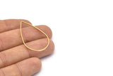 Brass Drop Connector, 24 Raw Brass Drop Connectors (38x25mm) Bs 1127