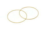 Brass Circle Connector, 25 Raw Brass Circle Connectors (60x0.85mm) Bs-1112
