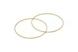Brass Circle Findings, 70mm Circle Connectors - 12 Raw Brass Circle Connectors (70x0.80mm) Bs 1113