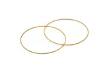 Brass Circle Findings, 70mm Circle Connectors - 12 Raw Brass Circle Connectors (70x0.80mm) Bs 1113
