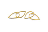 Brass Drop Connector, 50 Raw Brass Drop Connectors (14x22x1mm) Bs 1139