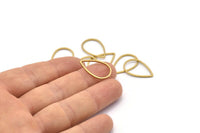 Brass Drop Connector, 50 Raw Brass Drop Connectors (14x22x1mm) Bs 1139