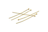 Raw Brass Pin, 100 Raw Brass Ball Pins (42mm) Bs 1150