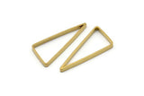 30mm Brass Triangles, 24 Raw Brass Open Triangles, Charms, Findings (30x33x15mm) Bs 1148