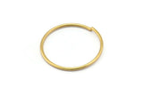 Wire Ear Hoops, 24 Raw Brass Wire Hoops, Earring Findings (25x1.2mm) Bs 1192