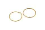 Wire Ear Hoops, 24 Raw Brass Wire Hoops, Earring Findings (25x1.2mm) Bs 1192