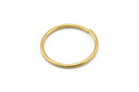Wire Ear Hoops, 24 Raw Brass Wire Hoops, Earring Findings (20x1.2mm) Bs 1193