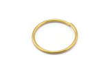Wire Ear Hoops, 24 Raw Brass Wire Hoops, Earring Findings (20x1.2mm) Bs 1193