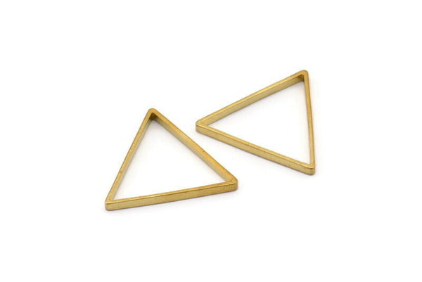 Brass Triangle Charm, 24 Raw Brass Triangle Rings (24x0.8x2mm) Bs 1197