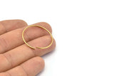 30mm Brass Wire Hoops - 12 Raw Brass Wire Hoops (30x1.2mm) Bs 1230