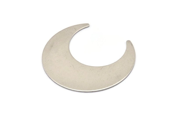 Steel Moon Blank, 8 Steel Moon Blanks, Stamping Blanks (42x16x0.70mm) M02234