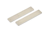 Steel Rectangle Blank, 12 Steel Rectangle Blanks, Stamping Blanks (50x10x0.70mm) M02237