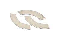 Steel Rectangle Blank, 12 Steel Rectangle Stamping Blanks (50x10x0.70mm) M02238